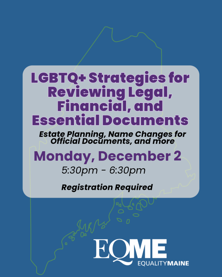 LGBTQ+ Strategies for Reviewing Legal, Financial, and Essential Documents: A Webinar