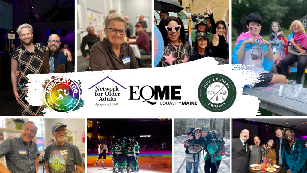 A collage of the Equality Maine program offerings